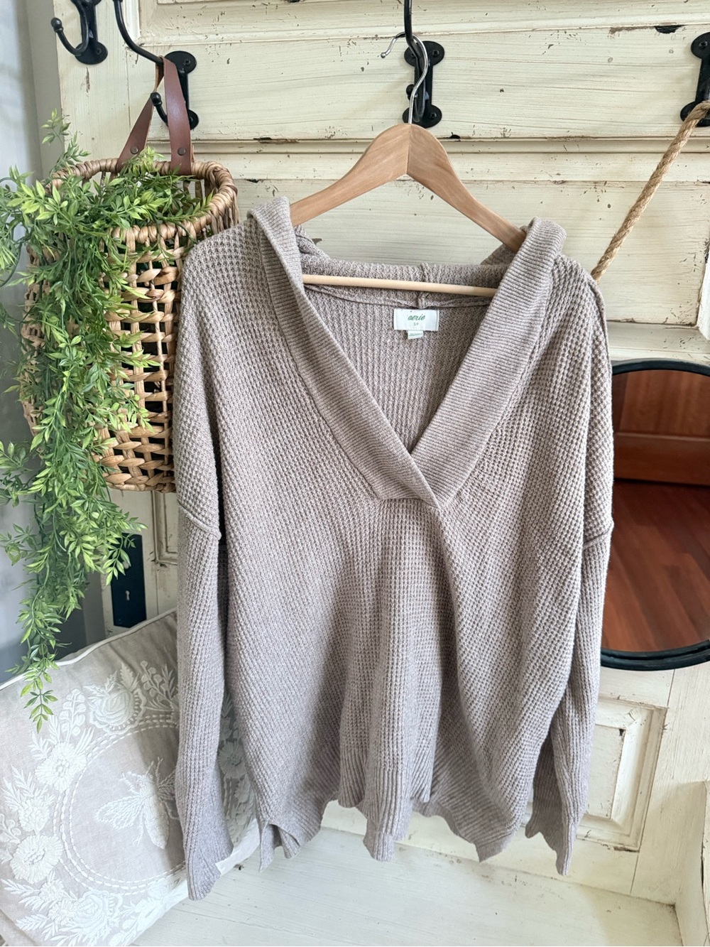 Aerie waffle knit sweater